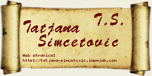 Tatjana Simčetović vizit kartica